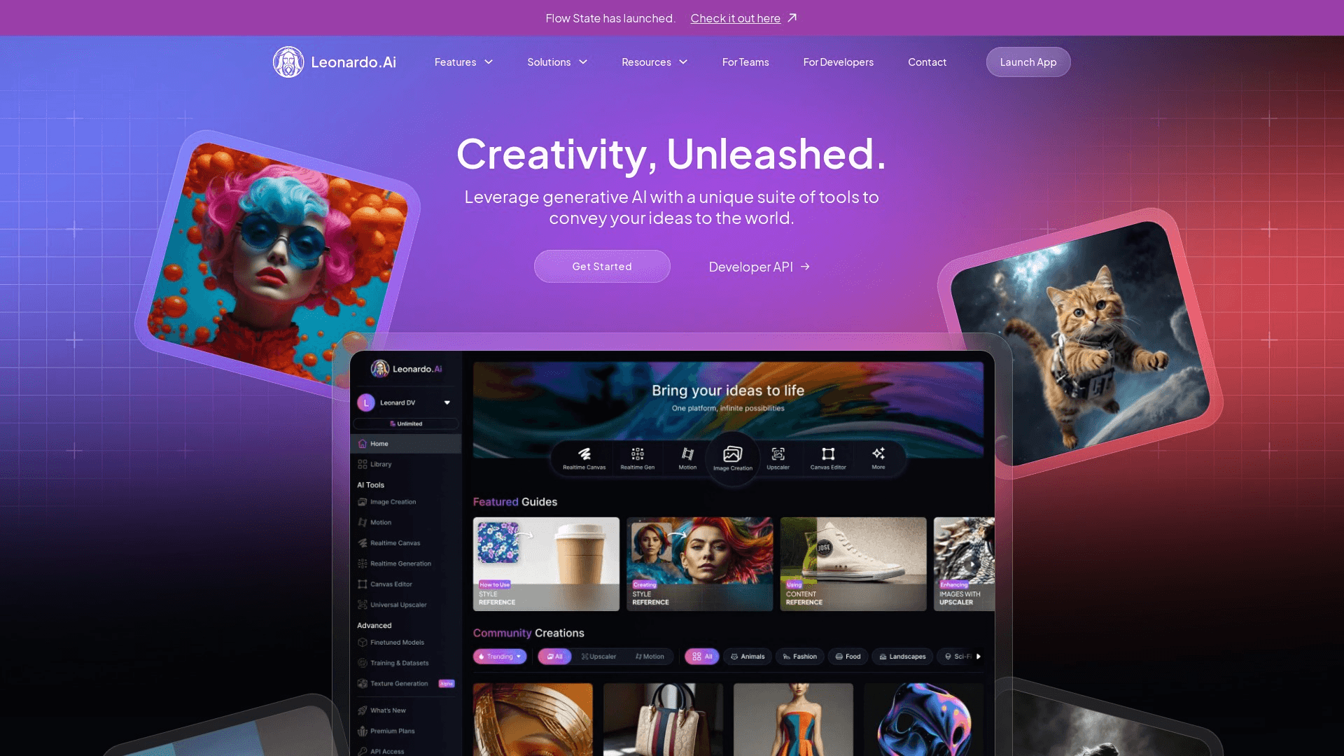 Interface Leonardo AI