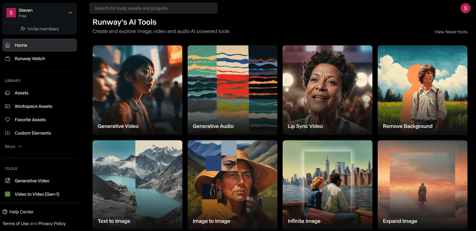 Interface Midjourney